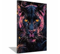 AMXBZC Murale d'art l'image imprimée sur Toile Horreur Leopard Pictures Moderne animaux de safari en afrique -Images Murales - Décoration chambre de bébé(noir)-40x60cm Encadrée