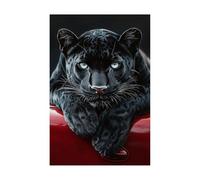 AMXBZC Murale d'art l'image imprimée sur Toile Images modernes de léopards Moderne animaux de safari en afrique -Images Murales - Décoration chambre de bébé(Red 4)-40x60cm Sans cadre