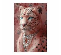 AMXBZC Murale d'art l'image imprimée sur Toile Photographie de léopard de mode Moderne animaux de safari en afrique -Images Murales - Décoration chambre de bébé(Rose)-30x40cm Sans cadre