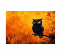 AMXBZC posters de film d'horreur vintage Citrouilles animaux mignonnes art gothique, images d'horreur d'Halloween, décoration murale effrayante pour salle de bain(orange)-30x40cm Sans cadre