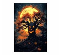 AMXBZC posters de film d'horreur vintage Scène d’arbre de forêt étrange Images esthétiques - Décoration murale pour la maison, la cave, le dortoir(Jaune 85)-40x60cm Sans cadre