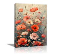 AMXBZC Tableau Décoration Murale, Graffiti Art Fleurs Fleurs Toile Tableaux Impression sur Décoration planter pour Cuisine Bureau Salle À Manger-30x40cm Encadrée (Multi 34)