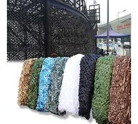 AMXFS 2023 Épaissi Filet de Camouflage Voile Solaire 2x10m - Noir Écran de Protection et Décoration