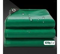 AMXFS Bâche avec œillets - 420 g/m² - Vert - 1,5 x 2,5 m - PVC - Contient du Fil de Nylon Haute résistance - Imperméable et indéchirable - pour Piscine, Meubles de Jardin, Trampoline