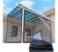 AMXFS Bâche avec œillets - Transparent - 3 x 3 m (Bleu et Vert) - en PVC - 0,35 mm - Protection des Plantes - Bâche de Protection imperméable - 400 g/m²