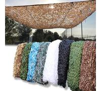 AMXFS Filet de Camouflage Net Voile Solaire 4x4m - Camouflage du Désert Écran de Protection Solaire Personnalisable pour Décoration de Partie