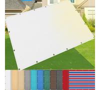 AMXFS Filet de protection solaire - 185 g/m² - Avec œillets - 1,5 m x 2 m - En polyéthylène haute densité - Taux d'ombrage - 95 % - Filet d'ombrage anti-UV et protection solaire - Pour cours, marchés
