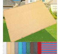 AMXFS Voile d'ombrage 185g/㎡ avec œillets 2,5m x 2,5m en PEHD, taux d'ombrage de 95%, filet d'ombrage UV et protection solaire pour cours intérieures, marchés en plein air, aires de jeux, jardin