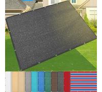 AMXFS Voile d'ombrage 185g/㎡ avec œillets 2m x 2,5m en PEHD - Taux d'ombrage de 95% - Voile d'ombrage UV et protection solaire pour cours intérieures, marchés en plein air, aires de jeux, jardin