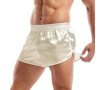 Amy Coulee Boxer en Satin pour Homme, Champagne, M