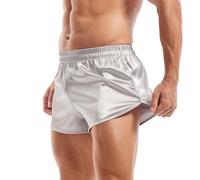 Amy Coulee Boxer en Satin pour Homme, Gris, M