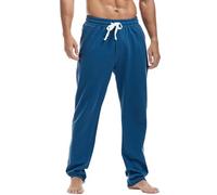 Amy Coulee Pantalon de Jogging en Coton pour Homme, Bleu de Prusse, M