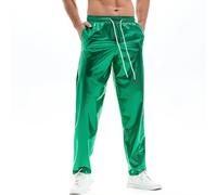 Amy Coulee Pantalon métallique Brillant pour Homme - Pantalon discothèque, Vert, M