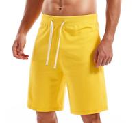 Amy Coulee Short de Gymnastique décontracté pour Hommes en Coton élastiqué Doux