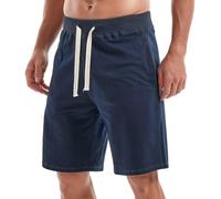 Amy Coulee Short de Sport Classique décontracté en Coton avec Cordon de Serrage pour Homme, Bleu Royal, Taille L