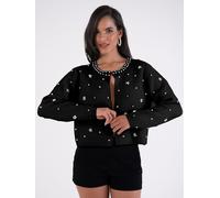 Amy Lynn Amy Lynn Black Luna Embellished Knitted Cardigan