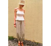 Amy Lynn Amy Lynn Green Esme Check Cotton Balloon Trousers