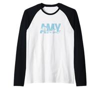 Amy Sea Waves - Nom personnalisé Ocean Beach Art Manche Raglan