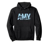 Amy Sea Waves - Nom personnalisé Ocean Beach Art Sweat à Capuche