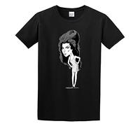 Amy Winehouse Cartoon Cute Street Super Soft Basic Nightclub T-Shirt Black 3XL