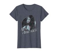Amy Winehouse Circle Art Soul Music by Rock Off T-Shirt, Femme, Bleu Chiné, XS