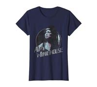 Amy Winehouse Circle Art Soul Music by Rock Off T-Shirt, Femme, Bleu Marine, XS