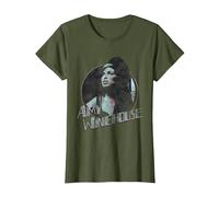 Amy Winehouse Circle Art Soul Music by Rock Off T-Shirt, Femme, Olive, XS