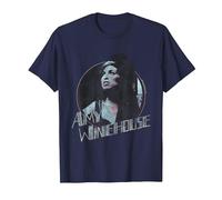 Amy Winehouse Circle Art Soul Music by Rock Off T-Shirt, Homme, Bleu Marine, S