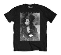 Amy Winehouse Flower Portrait logo officiel nouveau Noir T Shirt