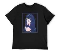 Amy Winehouse Pop Art Color Image Mens Graphic T Shirt Black M