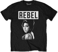 Amy Winehouse - T-shirt "Rebel" pour homme/femme unie RO113 (L) (Noir)