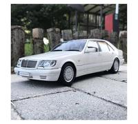 AMYALIN Véhicule Miniature 1:18 pour Benz S600 W140 1990 Modèle Réduit De Voiture en Alliage Moulé sous Pression Modèles à l'échelle(Blanche)
