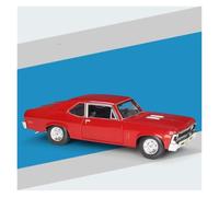 AMYALIN Véhicule Miniature 1:18 pour Chevrolet pour Nova SS 1970 Modèle Réduit De Voiture De Collection en Alliage Moulé sous Pression Modèles à l'échelle(Rouge)