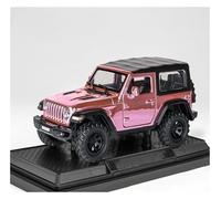 AMYALIN Véhicule Miniature 1:32 pour Jeep pour Wrangler pour Rubicon Modèle Réduit De Voiture en Métal Moulé sous Pression Modèles à l'échelle(Rose)