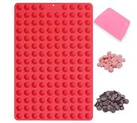 Amyandone Mini moules ronds en silicone, 148 cavités semi-sphériques pour la cuisson et la congélation des pépites de chocolat/Gumdrop/Cookie/Friandises pour chien/décoration de gâteau/collation aux