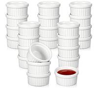 Amyhill Lot de 12 mini ramequins en porcelaine de 28,3 g - Passe au four - Pour charcuterie, pudding, crème brûlée, condiment, sauce - Pour cuisson au four