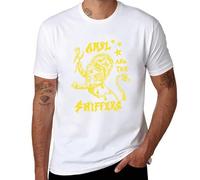 Amyl and The Sniffers Australian Punk Rock Band Music T-Shirt Graphic Tee Printed Top Mens White Shirt S