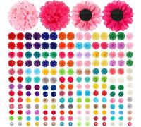 Amylove Lot de 200 nœuds floraux pour collier de chien - Toilettage en vrac pour filles, garçons, animaux domestiques, chiots, chats, chiens de petite et moyenne taille - Breloques florales