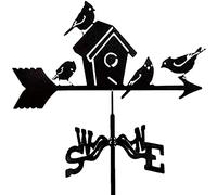AMYMI Girouette en Métal pour Jardin Extérieur - Indicateur De Direction du Vent (Oiseau Maison : Modèle 040)