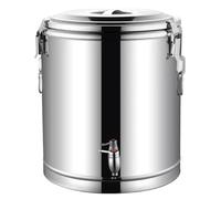 AMYSTY Bidon Alimentaire pour Vin Seau À Lait en Acier Inoxydable 201, Seau À Lait, Seau À Vin avec Robinet, Baril Scellé De Stockage Seau à Lait Récipient(40L)