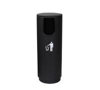 AMYSTY Poubelle Extérieur Poubelle pour Hôtel Poubelles sans Fumée Debout À L'extérieur Conteneur À Cigares Cendrier for Maison Jardin Patio Cigarettes Poubelle Commercial Poubelle pour Hall(Black)