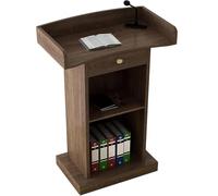 AMYSTY Pupitre Lutrin Réception avec Support De Rangement, Pupitres Pratiques, Chaire pour Églises Bureau école(C)