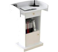 AMYSTY Pupitre Lutrin Réception avec Support De Rangement, Pupitres Pratiques, Chaire pour Églises Bureau école(F)