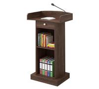 AMYSTY Pupitre Lutrin Réception Grand Support De Podium, Pupitres Robustes avec Supports Rangement Et Tiroirs, Chaire D'église, Débat Bureau Bureau école