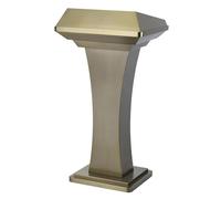 AMYSTY Pupitre Lutrin Réception Support de Podium en Acier Inoxydable, pupitres Robustes, chaire d'église, Studio, réunion, débat, présentation, pour Enseignant Bureau école(Bronze)