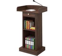 AMYSTY Pupitre Lutrin Réception Support De Podium Pupitres Portables, Conception À Double Rangement Et Tiroirs, Chaires D'église, pour Enseignants D'école Bureau école