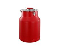 AMYSTY Réservoir de stockage en acier inoxydable, seau à fermoir multifonctionnel de grande capacité, seau à lait, Organisation et stockage de garde manger(Size:7L,Color:Rouge)