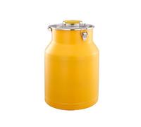 AMYSTY Réservoir de stockage en acier inoxydable, seau à fermoir multifonctionnel de grande capacité, seau à lait, Organisation et stockage de garde manger(Size:7L,Color:Jaune)