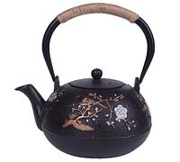 AMYSTY Theiere en Fonte Théière en Fonte 1200ML/1.2L Théière Japonaise en Fonte Bouilloire Peinte À La Main Théière Créative comme Décoration De Maison Ou De Cuisine Japonaise Théière Théière Fonte