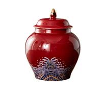 AMYSTY Urne Funeraire Compacte Urnes De Crémation pour Cendres, Pot Commémoratif en Céramique pour Animaux Compagnie, Cercueil pour, Funéraires pour Conserver(Rot)